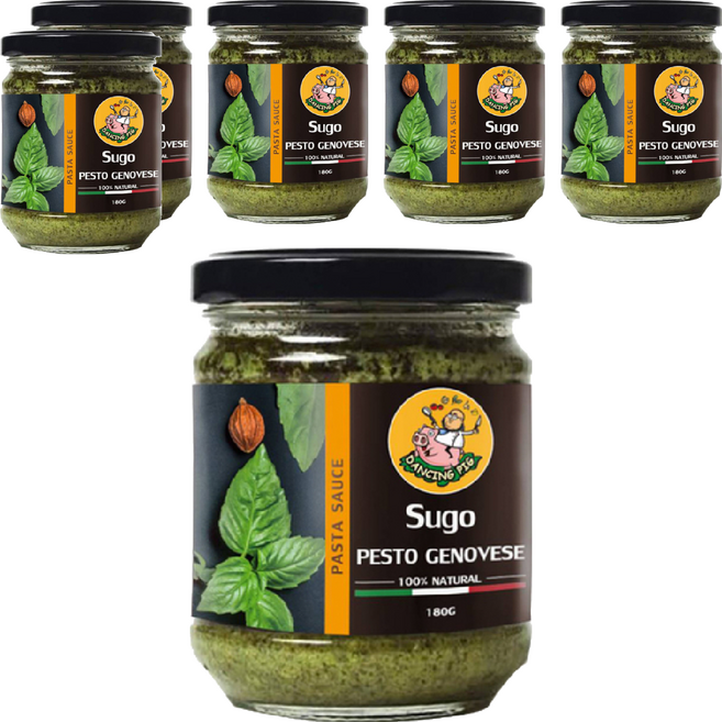DANCING PIG 豬跳舞 義式羅勒青醬, 180g, 6罐