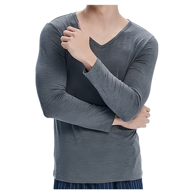 CottonRepublic 棉花共和國 HEATPLUS 暖男V領長袖發熱衣