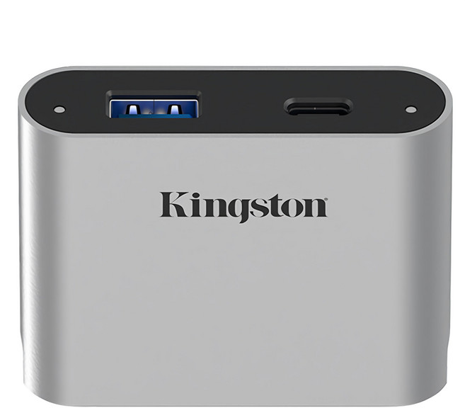Kingston 金士頓 USB3.2 Gen1 Workflow Dual-Slot microSDHC/SDXC UHS-II Card Reader, WFS-SDC, 銀色, 1個