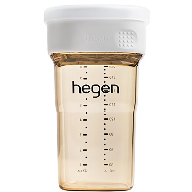 hegen 台灣公司貨 轉轉星系 PPSU多功能360°學飲杯 + 學飲蓋, 象牙白, 1組, 240ml