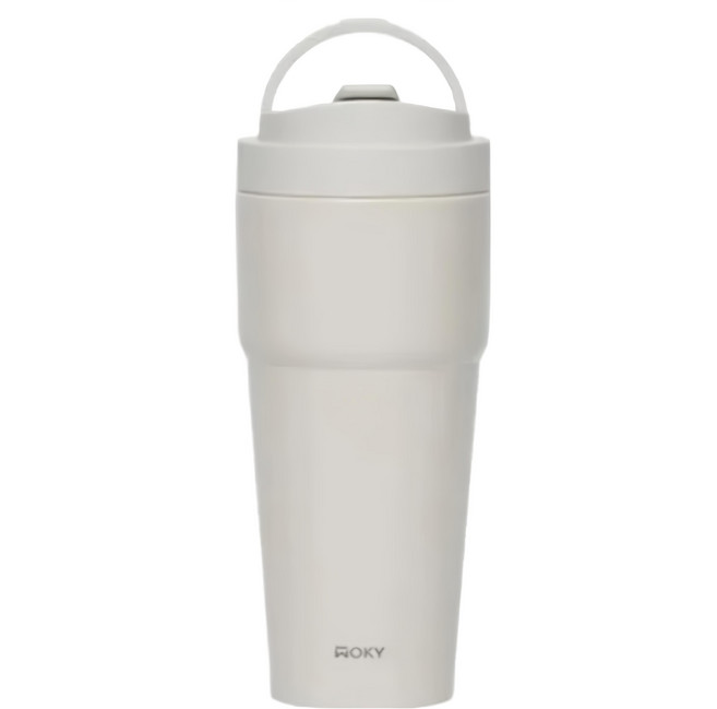 WOKY 沃廚 台灣公司貨 二代渾圓杯鈦陶瓷, 橡白, 770ml, 1個