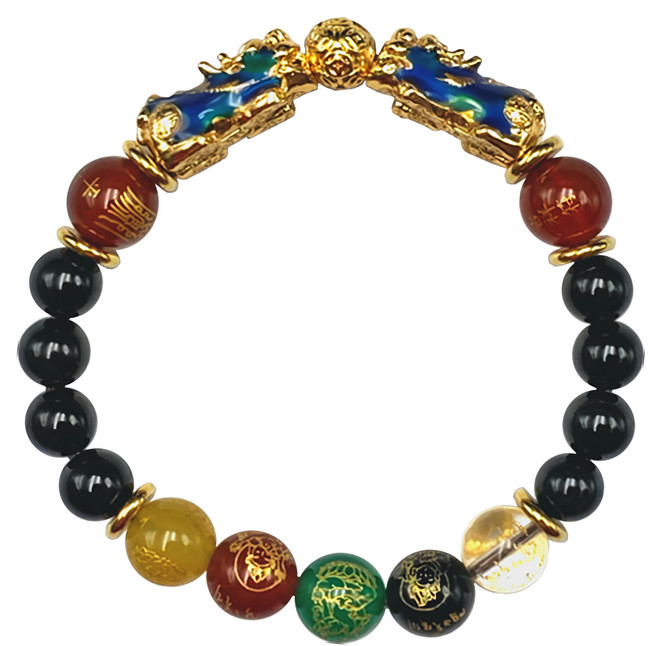 財神小舖 轉運五姓財神雙搶貔貅手鍊 SL-2111