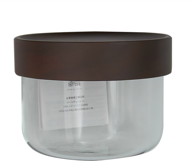 TAIWANGLASS 台灣玻璃 台灣相思木玻璃儲物罐, 400ml, 1個