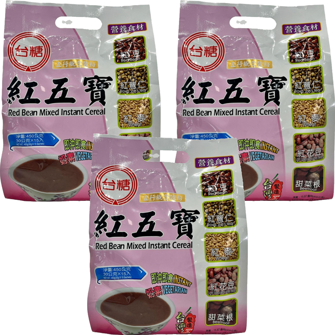 台糖 紅五寶, 3袋, 15包, 450g
