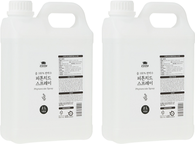 ZOOM 扁柏除臭噴霧補充液, 2L, 2瓶