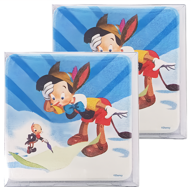 收納王妃 小木偶 硬式 吸水 珪藻土杯墊 2個 冒險旅程 10 x 10 x 0.9cm