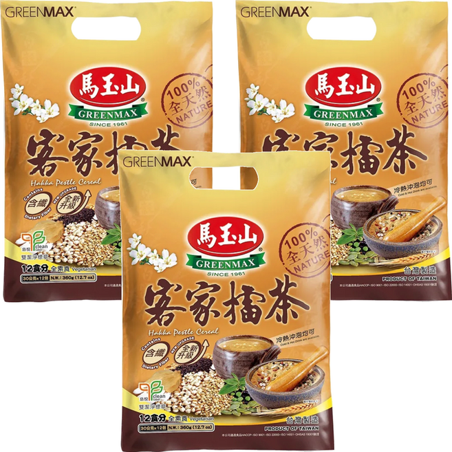 馬玉山 客家擂茶, 30g, 12包, 3袋