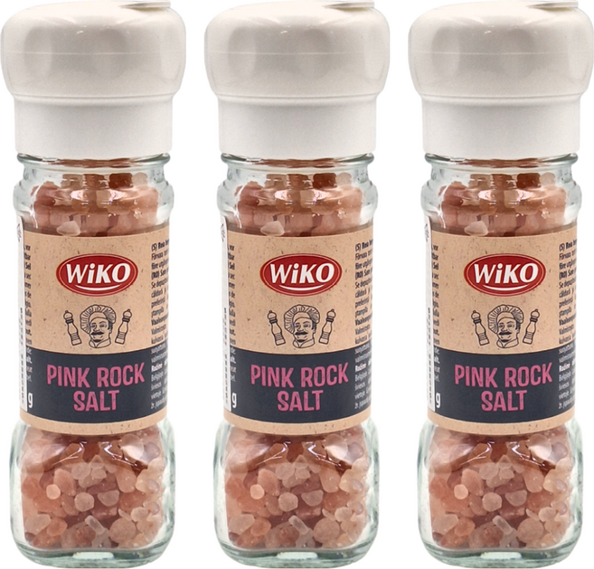 Wiko 玫瑰鹽研磨罐 粉紅岩鹽, 95g, 3瓶
