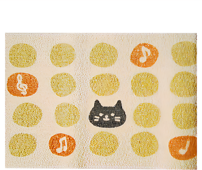 日本 oka 環保系列防滑室內地墊 律動音符 180 x 45cm, 1個