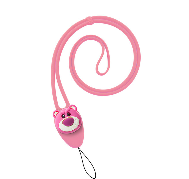 Bone 蹦克 逗扣頸掛繩, 熊抱哥 粉色, 1個