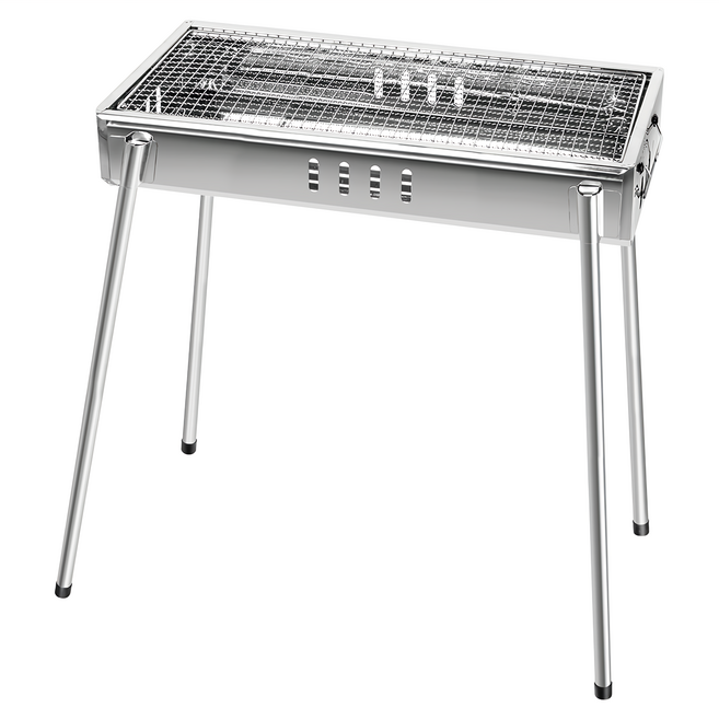 點秋香 夏威夷600不鏽鋼高腳碳烤爐 輕量組裝 戶外專用5-7人用, 1個