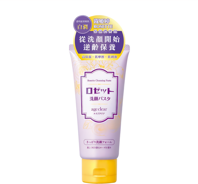 ROSETTE 露姬婷 輕熟齡白潤洗顏乳 優雅玫瑰香, 120g, 1條