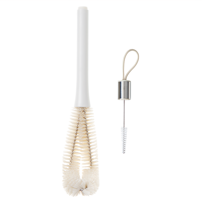 comet Home L型洗瓶刷 附細節刷 38 x 5cm, 1支, 象牙色