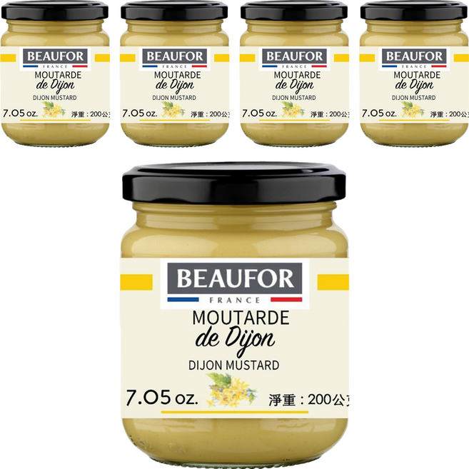 BEAUFOR 堡芙 法式芥末醬, 200g, 5罐