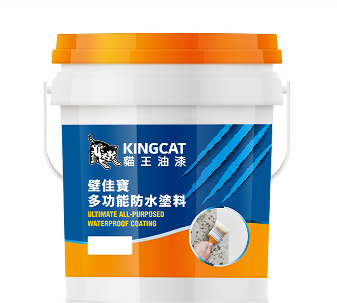 KINGCAT 貓王油漆 壁佳寶 多功能防水塗料, 象牙白, 18.92L, 1桶