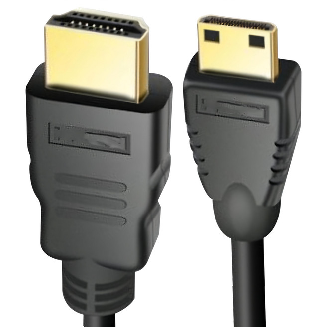UniSync Mini HDMI-HDMI高畫質4K影音鍍金頭傳輸線, 0.5m, 黑色, 1條