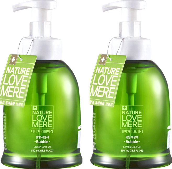 NATURE LOVE MERE 奶瓶清潔慕斯, 550ml, 2瓶