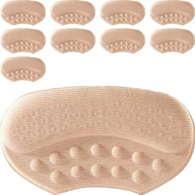 小麥購物 防磨腳跟貼 按摩薄款 D022 膚色 7g, 10個