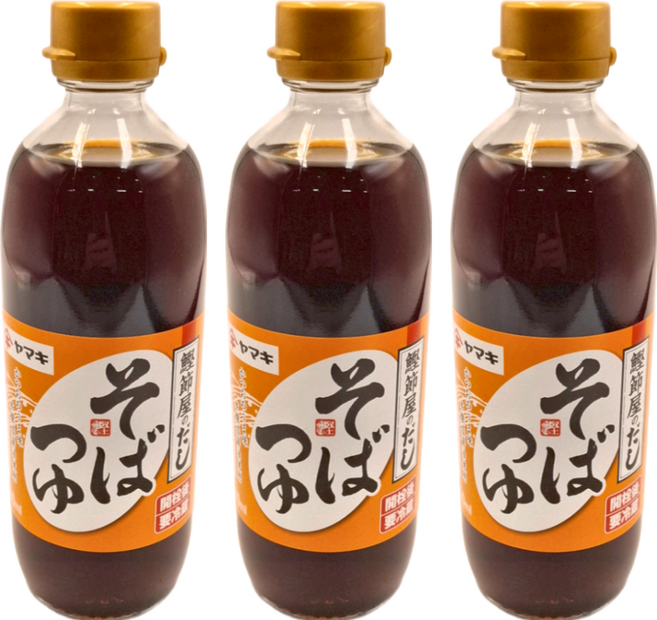 Yamaki 雅媽吉 蕎麥麵之友風味醬油, 500ml, 3瓶