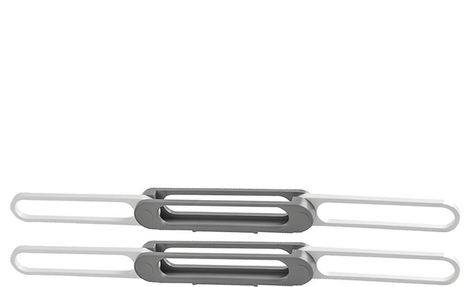 AHOYE 1變3 無痕壁掛拖鞋架 6雙鞋 居家收納 廚房 衛浴 層架 毛巾架, 灰色 + 白色, 2個