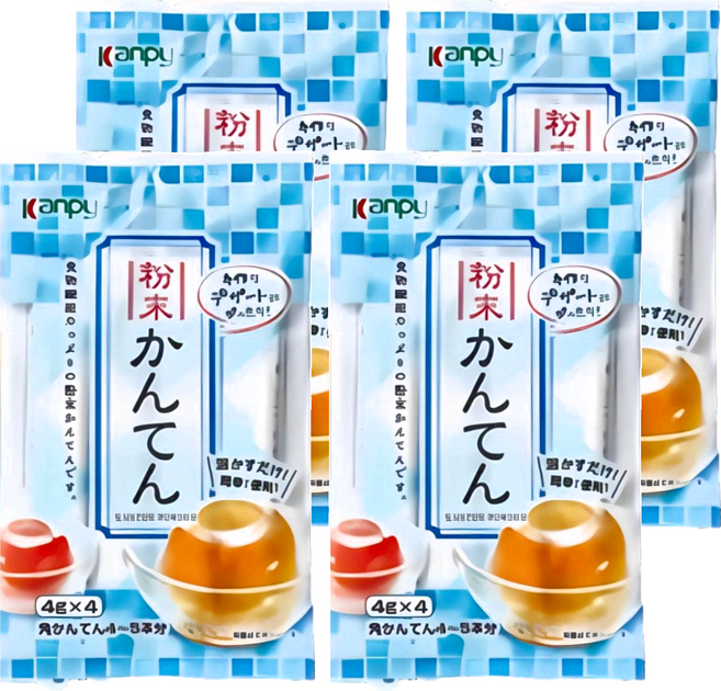 Kanpy 加藤產業 寒天粉 4包, 16g, 4袋