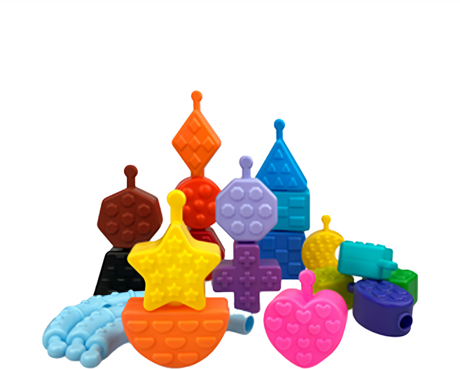 K's Kids 奇智奇思 形狀串接遊戲組 18 Shapes 12個月以上認知玩具, 1組