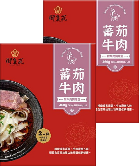 大甲佳旭 御皇苑 蕃茄牛肉麵, 460g, 2盒