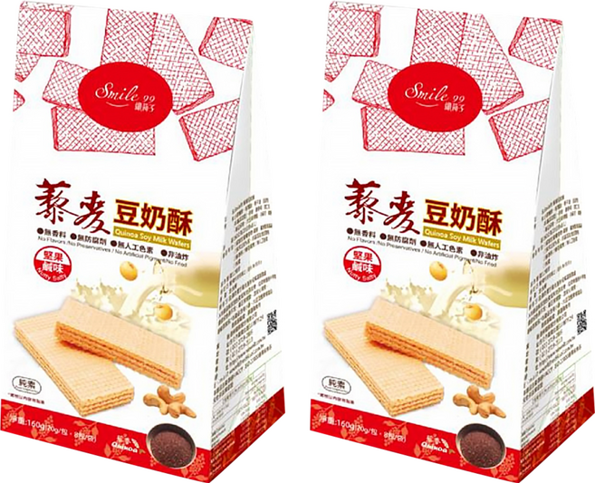 Smile 99 纖莉子 藜麥豆奶酥 堅果鹹味, 160g, 2袋