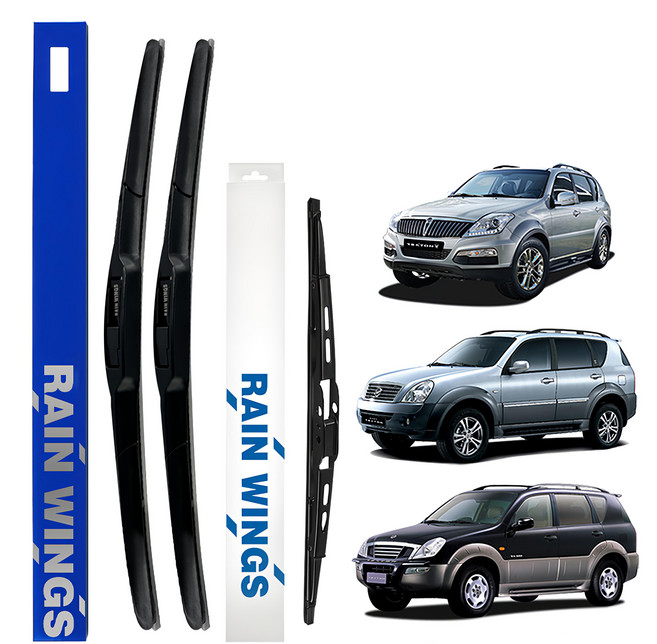 RAIN WINGS 雙龍混合動力雨刷組, Ssangyong super 2.0 2.7柴油 RX4 RX6 RX7, Rexton Series 2001~2017年