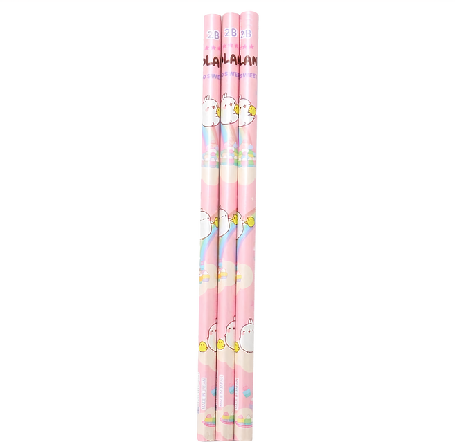 MOLANG 萌浪兔 2B鉛筆, 氣球繪 粉色, 1組