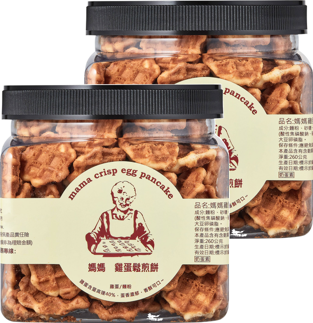 恩澤食品 媽媽雞蛋鬆煎餅, 260g, 2罐