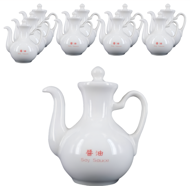 TATUNG 大同磁器 醬油調味瓶 S00S, 110ml, 10個