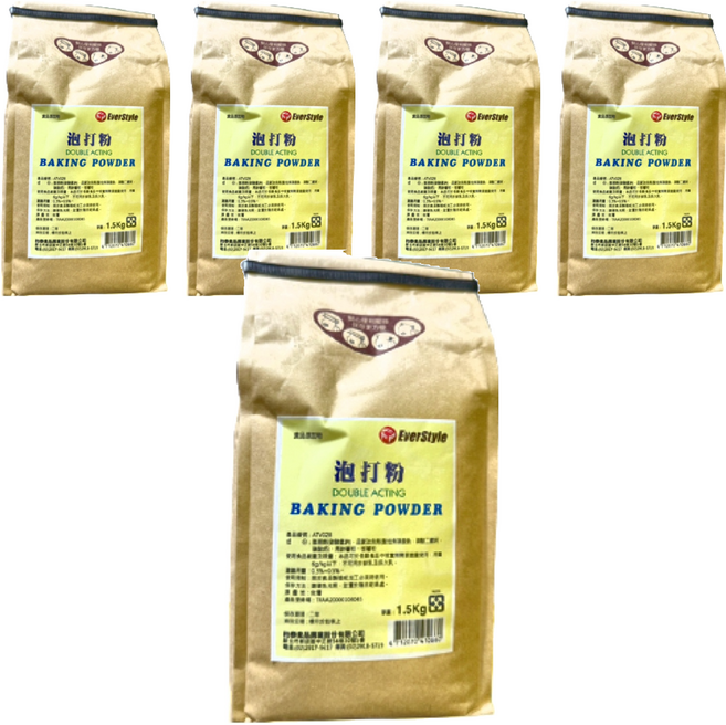 EverStyle 柏泰 泡打粉, 1.5kg, 5包