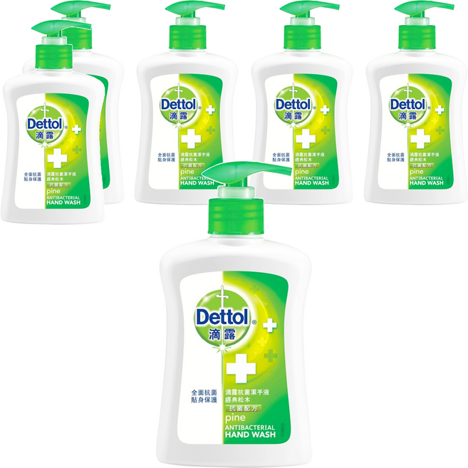 Dettol 滴露 潔手液 經典松木清香 溫和潔手配方, 250ml, 6件