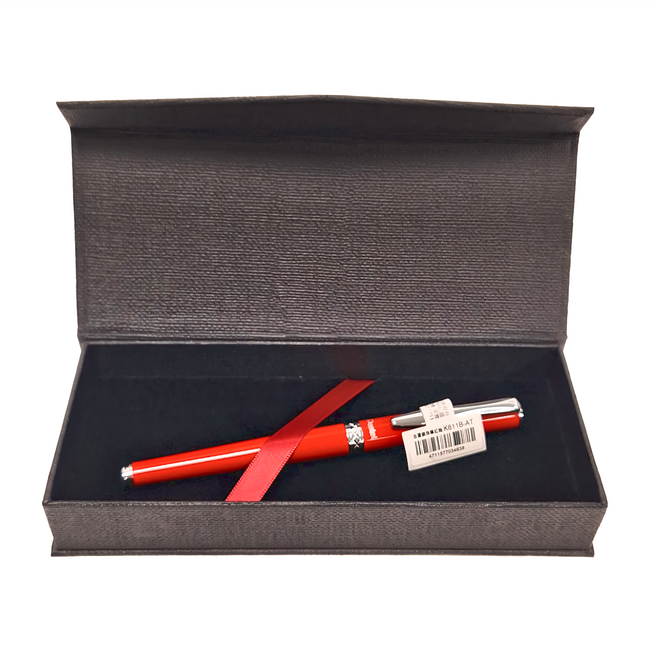 Pentel 飛龍文具 金屬鋼珠筆 K611B-AT, 紅色, 1支