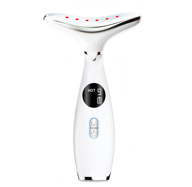 O beauty 奧緹 LED三彩光臉頸兩用人魚冷熱美容儀 200g, UFS-271, 白色