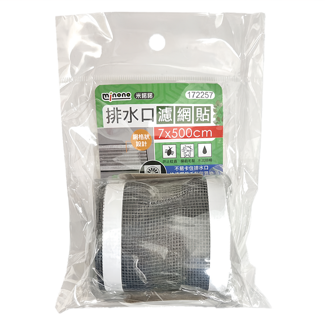 minono 米諾諾 排水口濾網貼 7 x 500cm, 1入, 1個