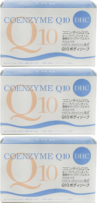 DHC 台灣公司貨 Q10美體柔膚皂, 120g, 3個