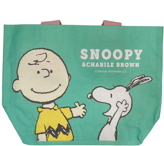 Kiiwi O 防水尼龍編織輕便袋 SNOOPY聯名款, 猜拳 綠色
