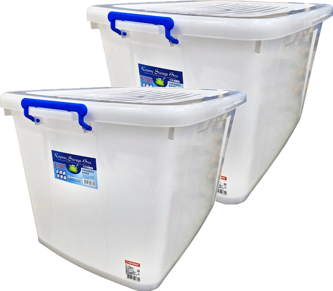 KEYWAY 聯府 多用途整理箱 130L, 透明色, 2個