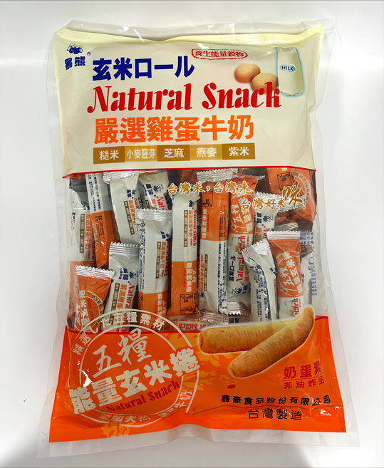 黑熊 五糧能量玄米捲 奶蛋素, 400g, 1袋