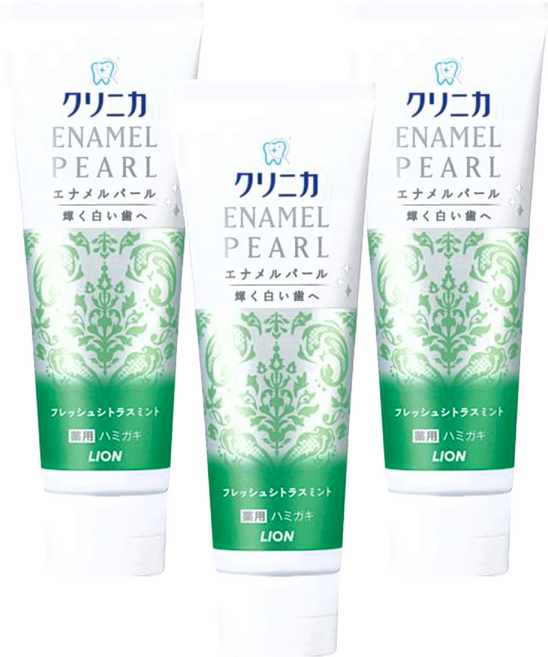 LION 獅王 固齒佳 酵素亮白牙膏 柑橘薄荷, 130g, 3條