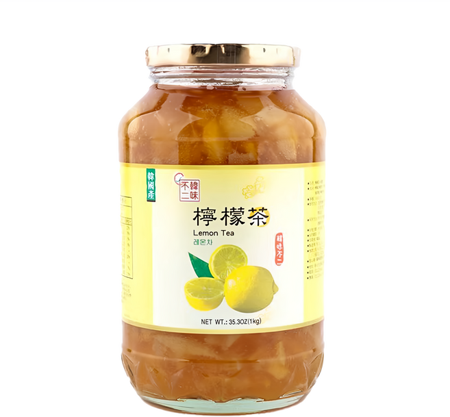 韓味不二 生檸檬茶 果醬, 1kg, 1罐, 1罐