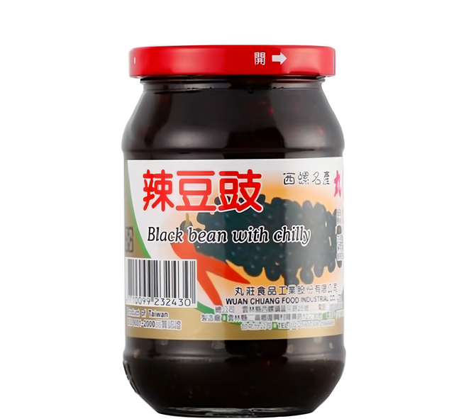 丸莊醬油 辣豆豉, 380g, 1罐