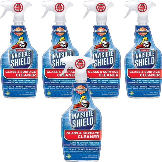 INVISIBLE SHIELD 奈米撥水亮光清潔劑 玻璃 陶瓷表面適用, 25oz, 5瓶