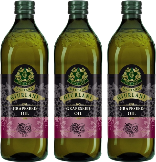 GIURLANI 喬凡尼 葡萄籽油, 1L, 3瓶