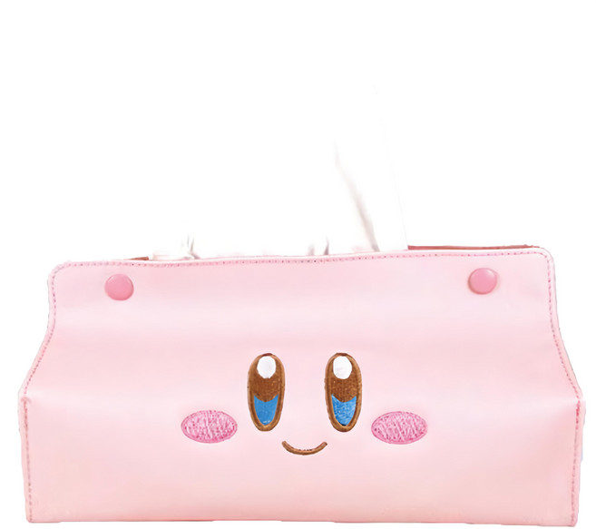 Nintendo 任天堂 可愛皮革面紙套 居家辦公室裝飾, 卡比造型 粉紅色