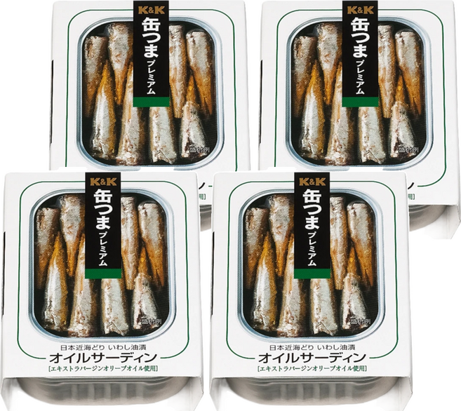 K&K 油浸沙丁魚, 105g, 4罐