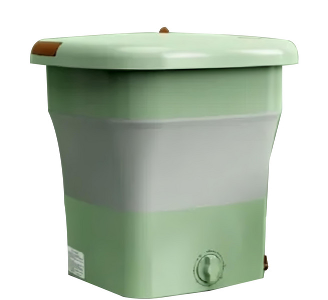 智慧魔力小型折疊紫光殺菌洗衣機 帶瀝水籃, NK-2218, 綠色