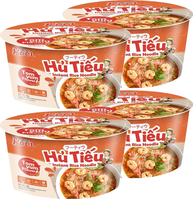 CUNG DINH KOOL 泰式酸辣河粉 84g Q彈滑順, 4入